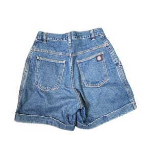 Vintage 80s Giorgio Sant Angelo Pleated Mom Jean Shorts Womens 6 Blue Denim