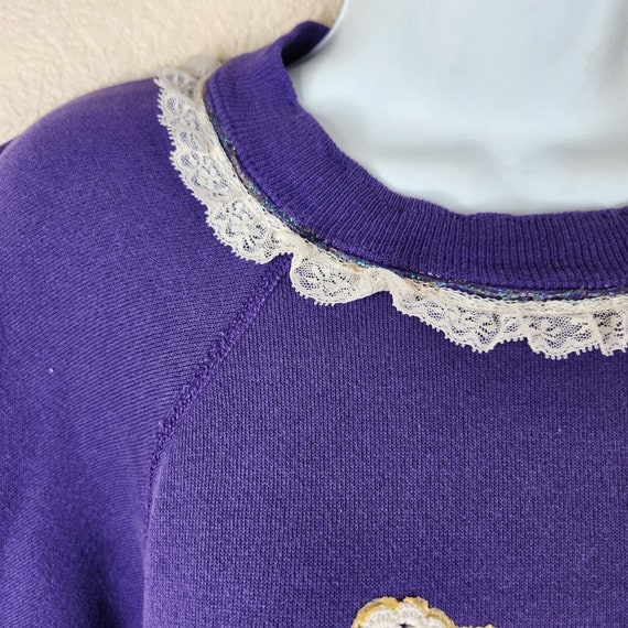 Vintage 80s Granny Core Crewneck Sweatshirt Women… - image 5