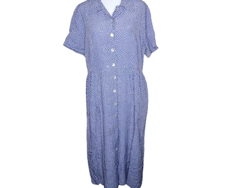 Calvin Klein Light Blue Polka Dot Dress, Vintage 90s, Size 4 - Etsy.de