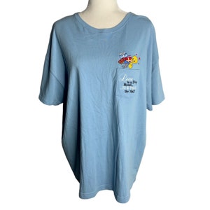 Vintage Y2K Warner Bros Tweety Bird T Shirt XL Blue Crewneck Pocket Tee