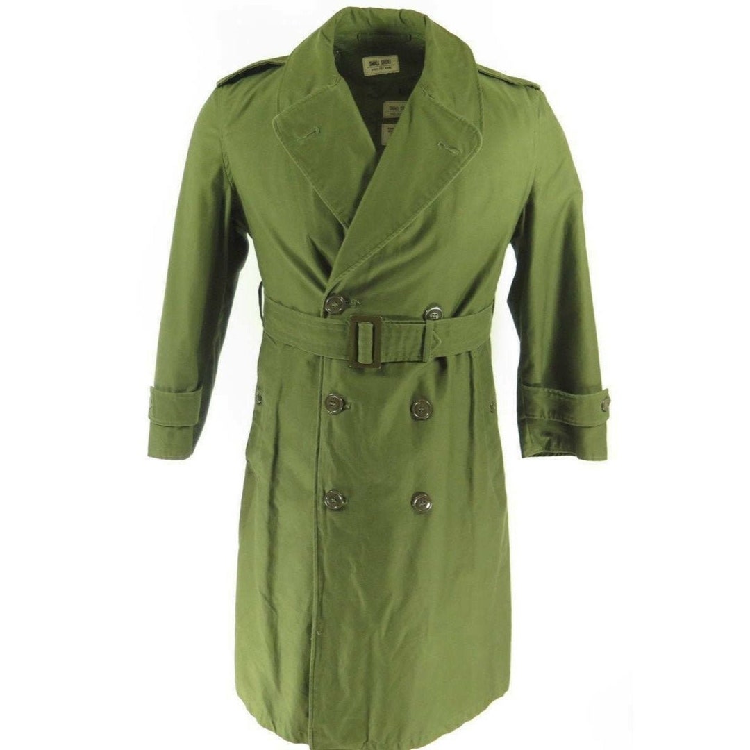 Vintage 50s US Army 107 Coat Overcoat S Short Green Liner - Etsy