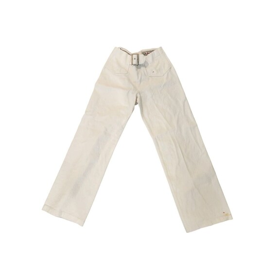 Vintage 90s Boom Boom White Zipper Back Demin Jeans Buckle Flair Leg XS Etsy UK