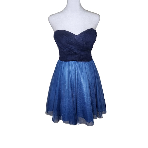 Vintage Y2K Strapless Cocktail Mini Dress Juniors Size 3 Blue Sweetheart - Etsy Israel Vintage Y2K Strapless Cocktail Mini Dress Juniors Size 3 Blue Sweetheart - Etsy Israel