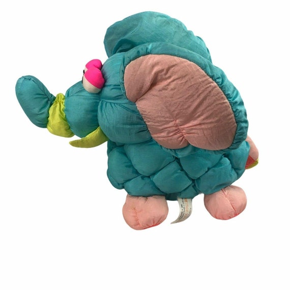 Prestige Toy Elephant Nylon Puffalump Style Squeaker Stuffed Plush 16 