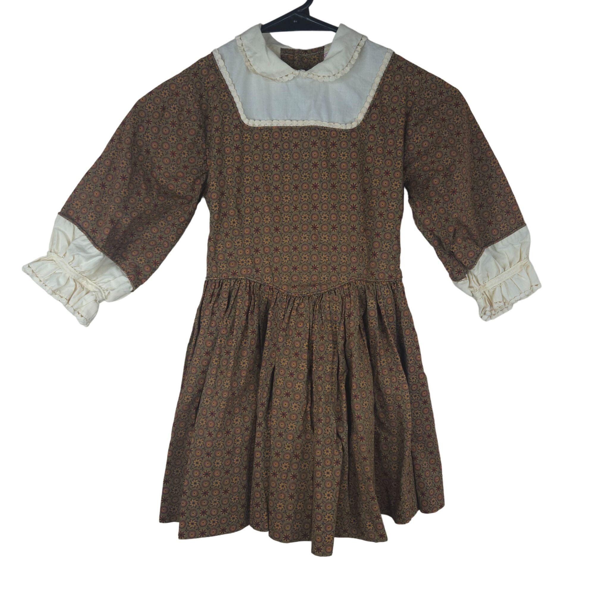Robe Fleurie Rose Et Marron Youngland Fille Taille 10 - Neuve Avec étiquette, Manches Longues