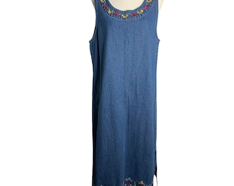 white christmas dresses Braided Denim Dress main image 0