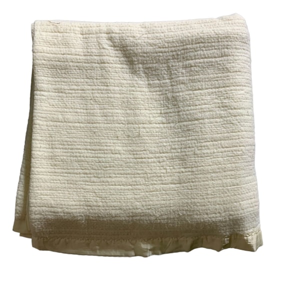 Waffle Blanket Satin Edge Etsy