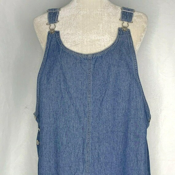 Vintage Denim Pinafore Maxi Dress Blue XL Jumper C
