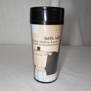 Starbucks 1998 Insulated Coffee Klatch Cup Travel Mug Insulated Tumbler 18 oz