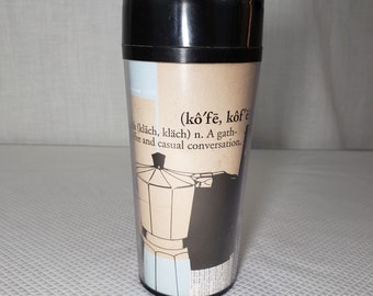 Starbucks 1998 Insulated Coffee Klatch Cup Travel Mug Insulated Tumbler 18 oz