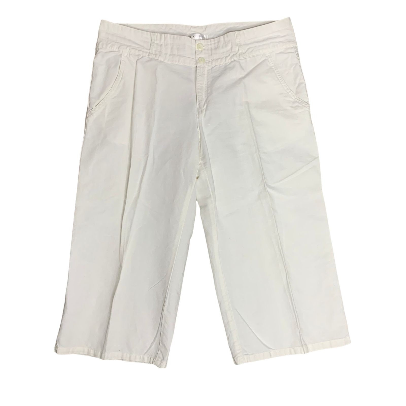 Vintage White House Black Market Bermuda Shorts 12 White Linen | Etsy UK