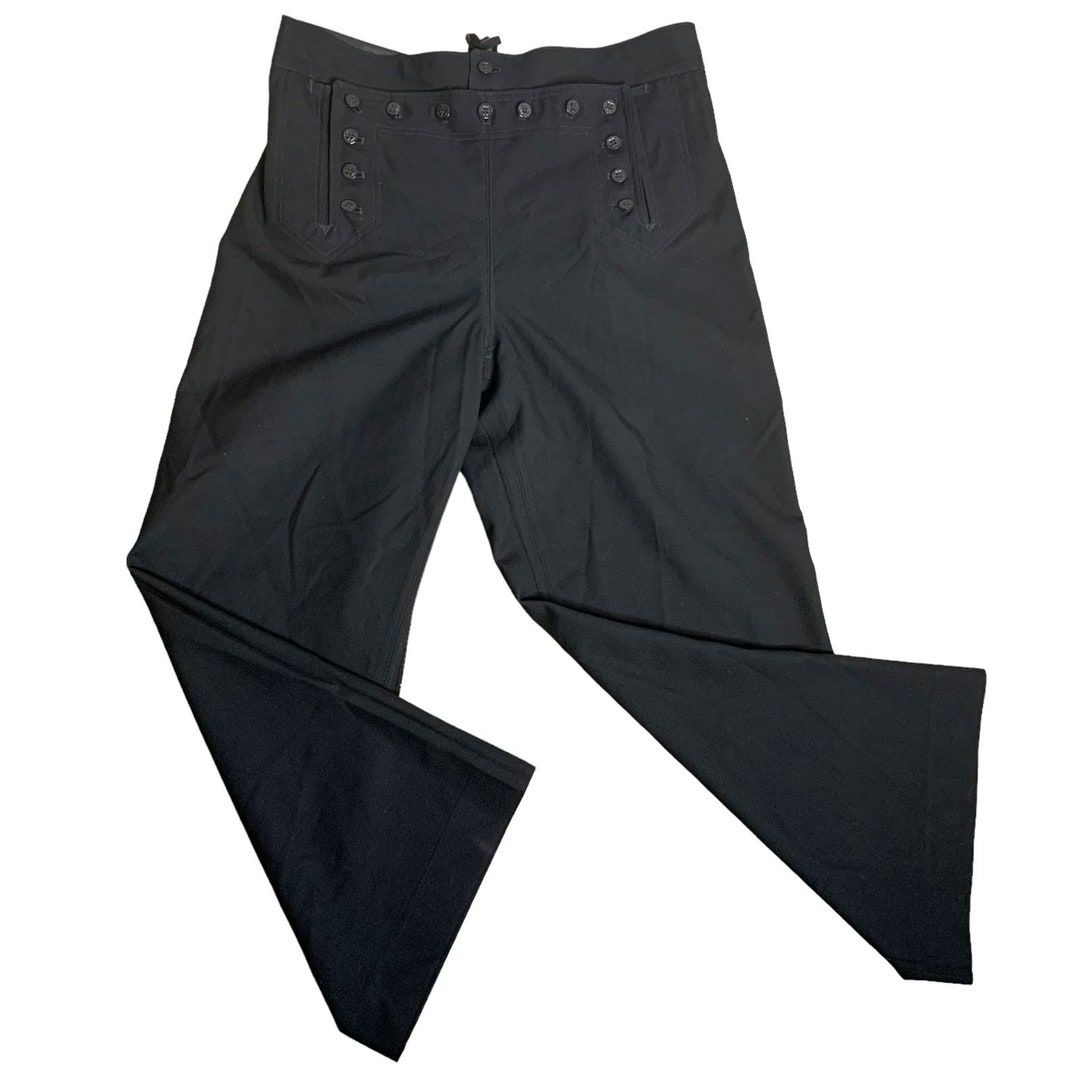 Vintage 90s US Navy Uniform Dress Pants 36 Black Wool 13 Etsy
