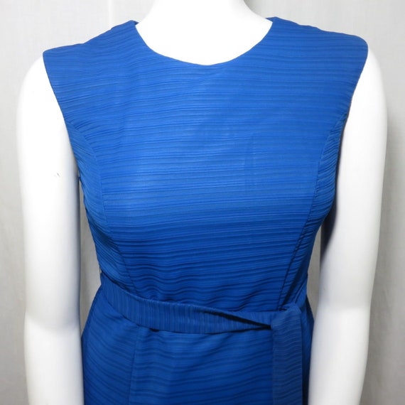 cobalt blue fit and flare dress