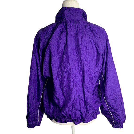 Vintage Nylon Track Jacket Pants Set L Purple Lin… - image 5