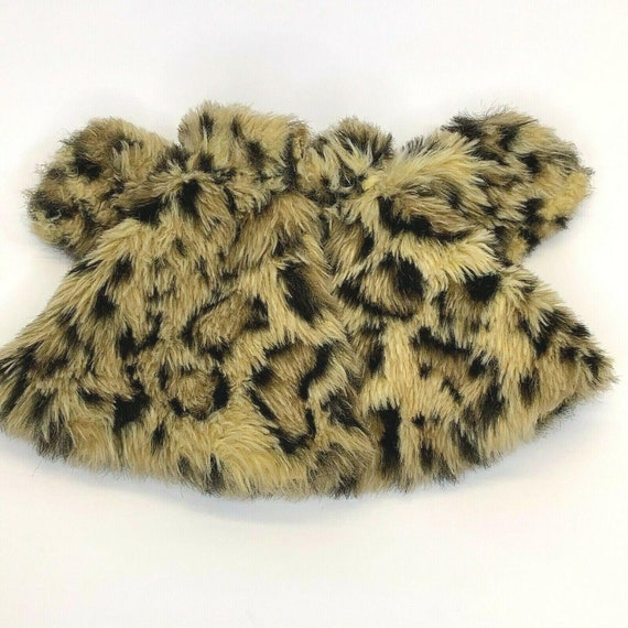 Vintage Infant Baby Doll Capelet Coat 3-6m Leopar… - image 1