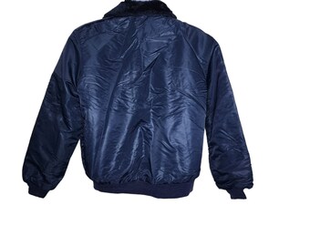 Vintage 70s USAF Bomber Jacket: Timber King Faux Fur Collar