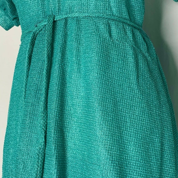 Vintage Jr Edition Dallas Dress S Green Waffle We… - image 3