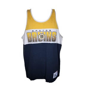 Vintage 90er Jahre Ärmelloses Sport Tank Top von Boston Bruins