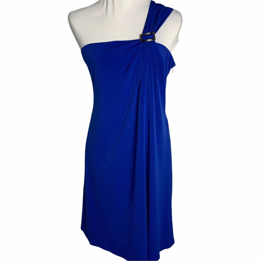 express blue one shoulder dress Jovani 08607 – Sloan's Formals & Boutique main image 1