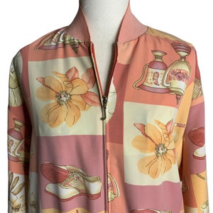 Vintage Windbreaker Golf Jacket S Pink Microfiber Full Zipper Lined Pockets