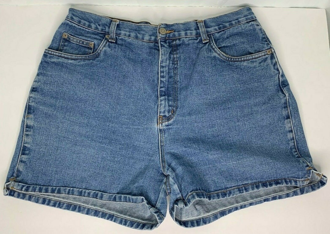 Vintage Halston Jeanswear Denim Shorts 16 Med Wash High - Etsy