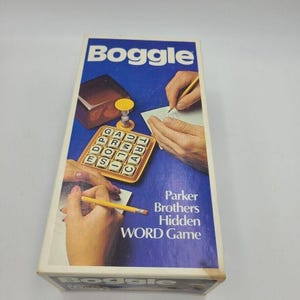 Vintage 1976 Boggle 3 Minute Word Search Family Night Word Game Parker Brothers