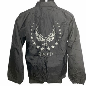 Vintage 90s Greed Skateboarding Skater Windbreaker Coach Jacket S Black