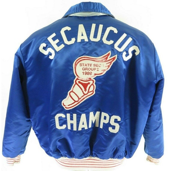 Vintage 80s Varsity Jacket 2XL Blue Bomber P Wing