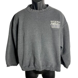 Vintage 80s Paso Robles Athletic Club Sweatshirt M Grey Crew Pullover