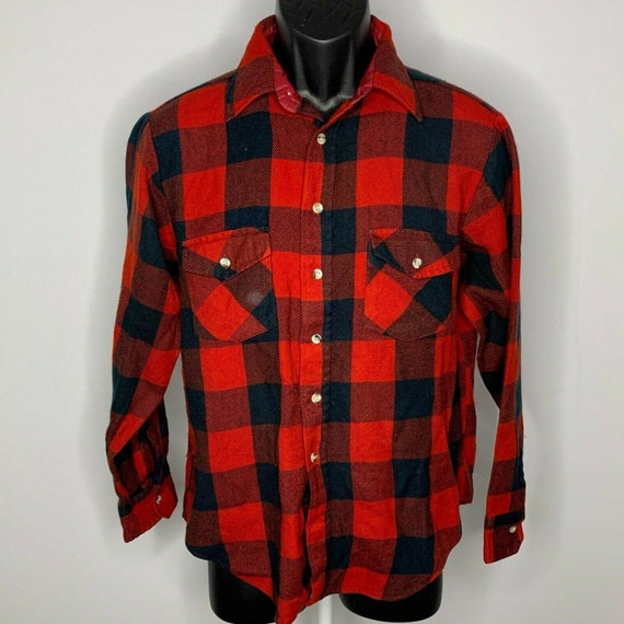 Vintage Sears Buffalo Plaid Flannel 