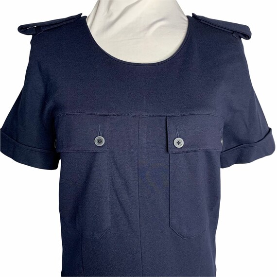 karl lagerfeld navy blue dress Chlo by Karl Lagerfeld 1981 F/W Runway Navy Blue Wool Dress Featherstone Vintage