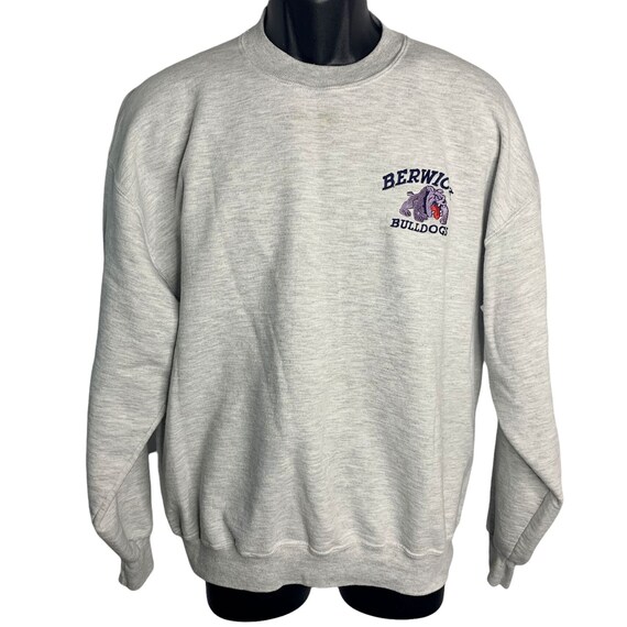 Vintage Mens Berwick Bulldogs PA Sweatshirt L Gre… - image 1