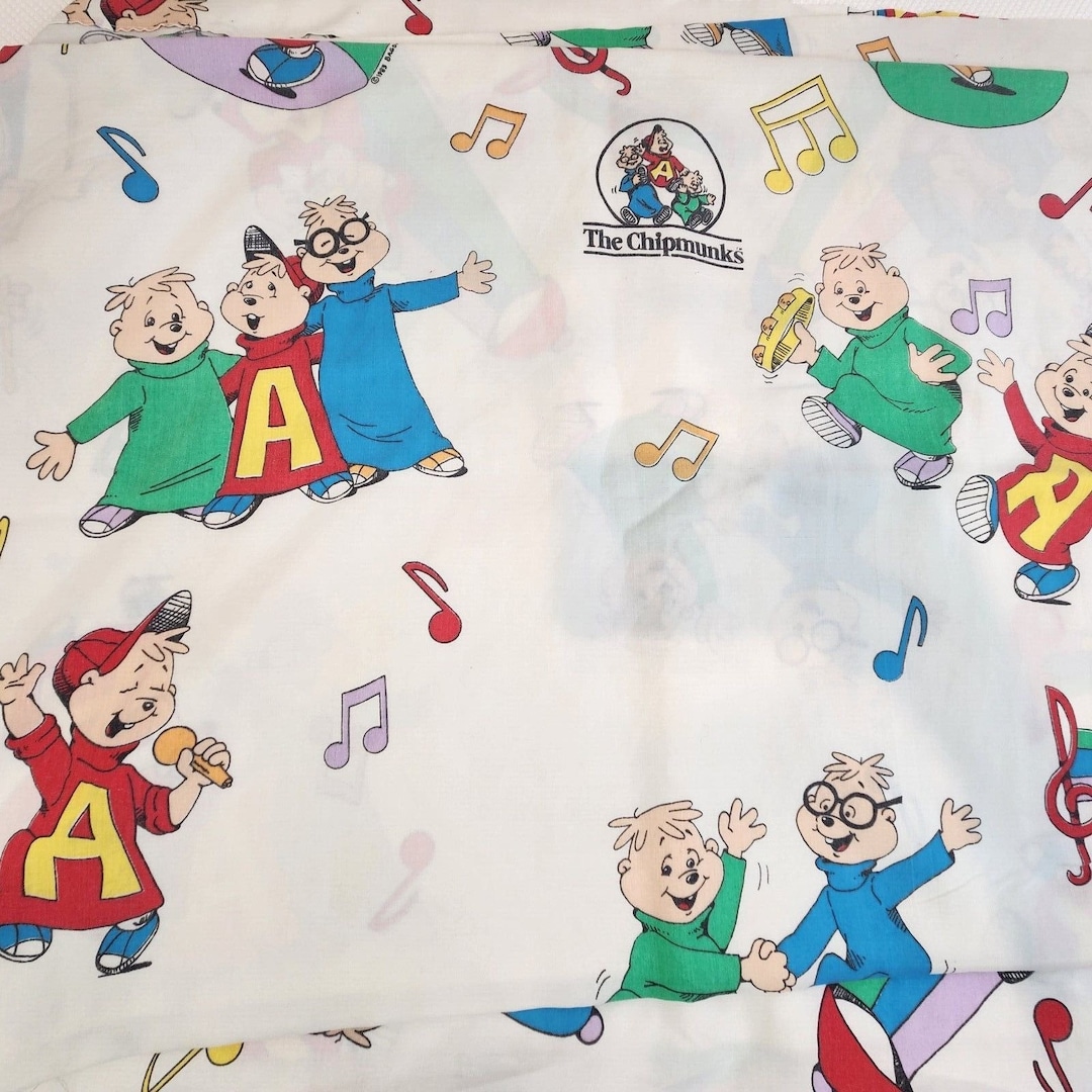 Vintage 80s Alvin and the Chipmunks Sheets Twin Flat Sheet - Etsy