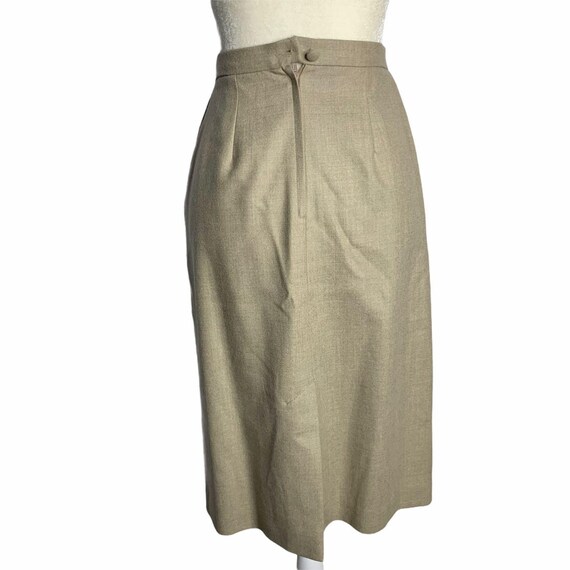 Vintage 60s Wool Skirt Suit XS Beige Fully Lined … - image 9