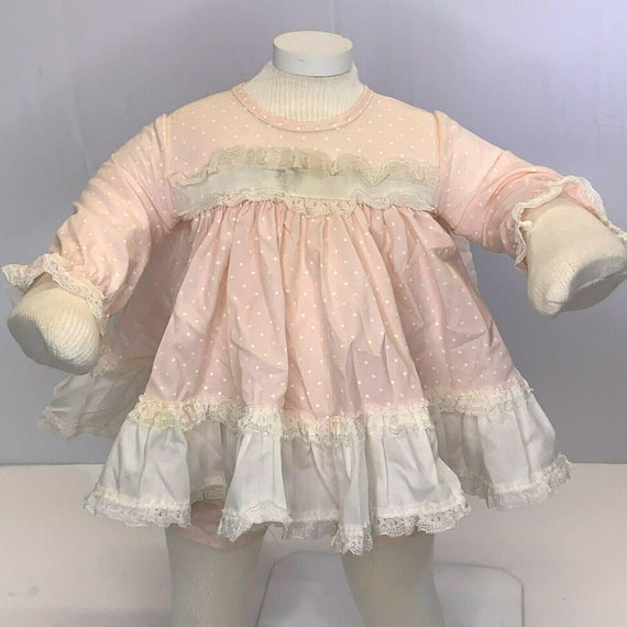 Girls Vintage Newborn Pink Winter Clothing Lot 