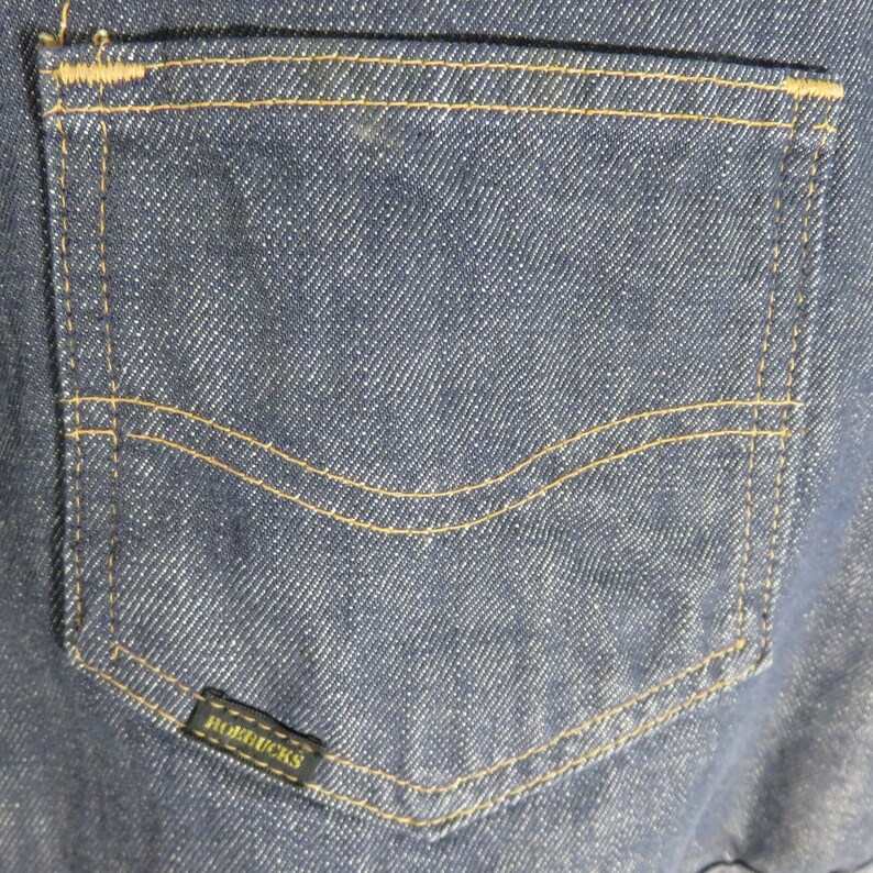 Vtg Sears Roebucks XL Denim Jean Sherpa Lined Vest Snap Front Western ...