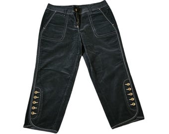 Vintage Y2K Ann Taylor Loft Straight Leg Corduroy Pants Womens Size 14 Black