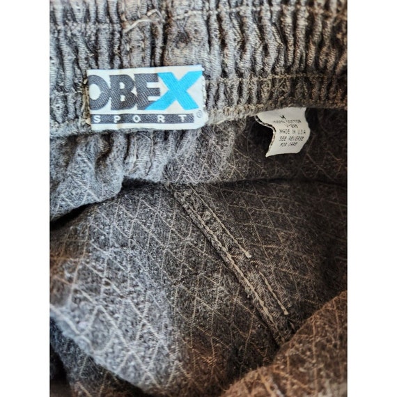 Vintage 1980s Obex Sport Gray Shorts Size M Textu… - image 4