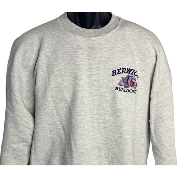 Vintage Mens Berwick Bulldogs PA Sweatshirt L Gre… - image 2