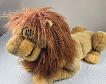 Vintage Disney The Lion King Simba Hand Puppet Plush Stuffed Animal 30&quot;