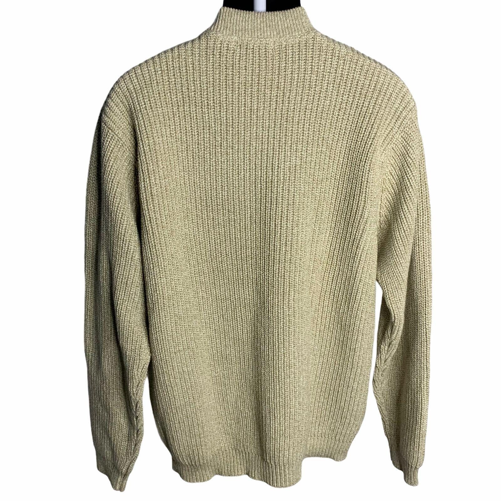 Vintage Eddie Bauer Knit Henley Sweater XL Tan Cream Grandpa Etsy