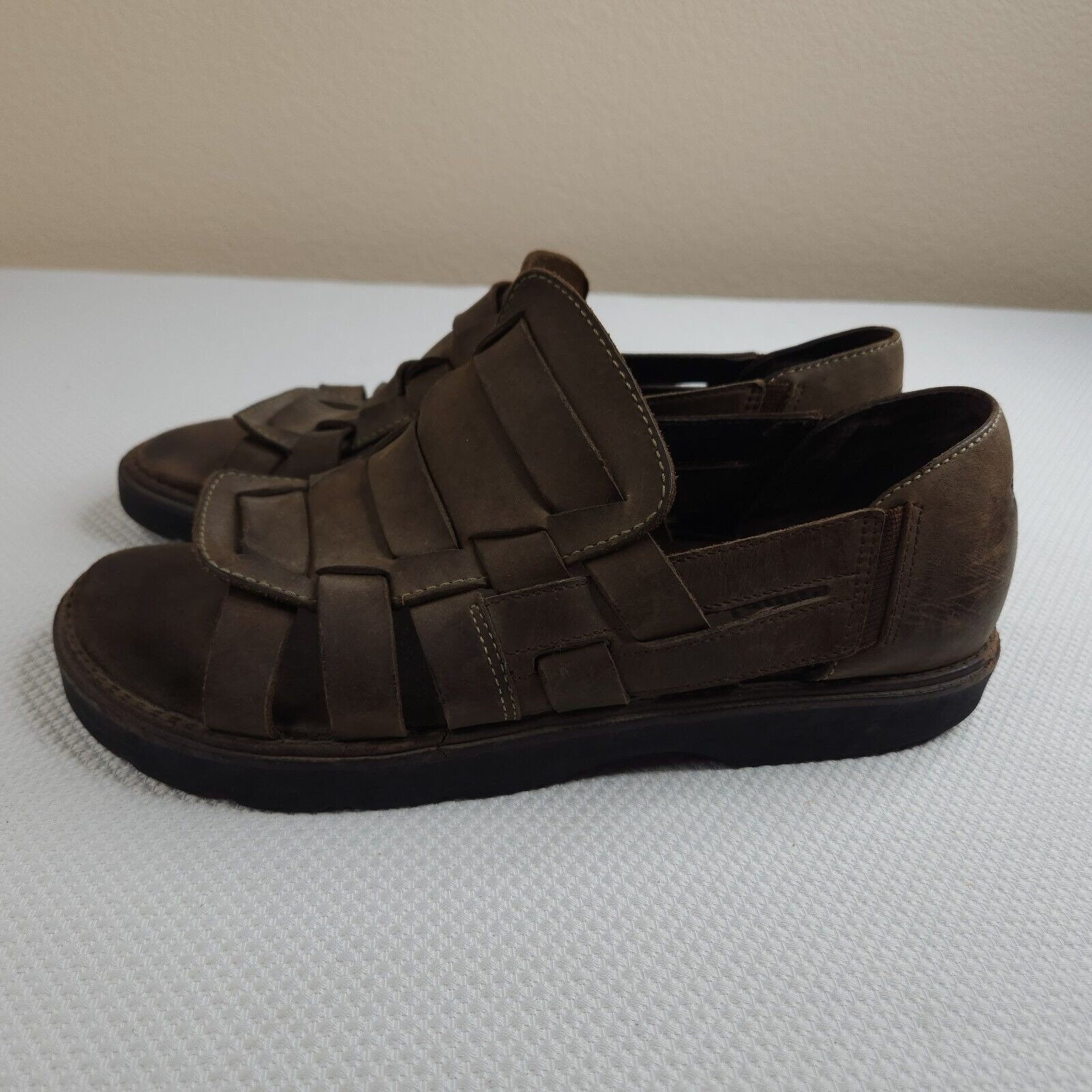 Vintage 90s Grunge Mens 12 Sandals Brown Fishman Simple Brand Lug Soles Vintage Skechers Fisherman Platform Sandals Mens 12 Brown  main image 4