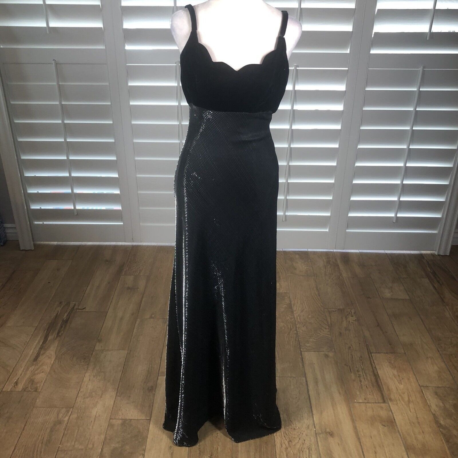 Betsy and adam black and cheap gold dress