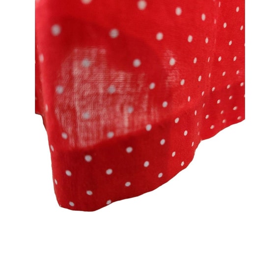 Vintage 70's MainBerry Red Polka Dot Dress L Prai… - image 6