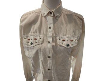 Chemise Western CINCH Pearl Snap – Taille M – Marron – Motif Paisley – Idéale équitation