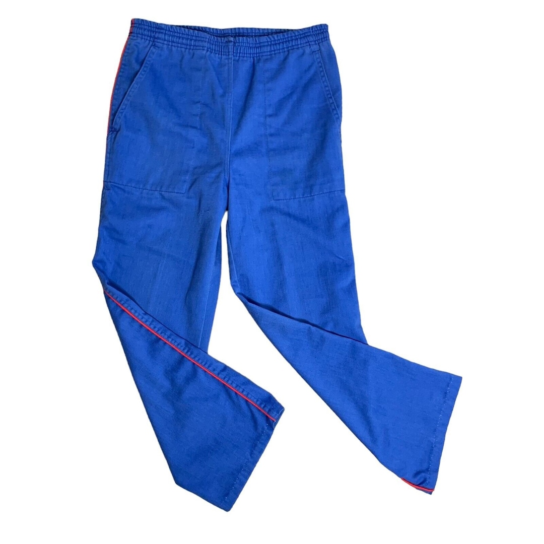 Vintage 70s Sweet Orr Uniform Twill Pants S Blue Drawstring