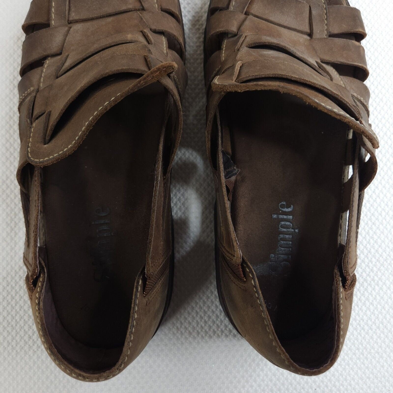 Vintage 90s Grunge Mens 12 Sandals Brown Fishman Simple  display picture 3