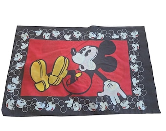 Vintage 90s Walt Disney Mickey Mouse Standard Pillowcase