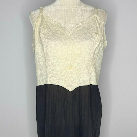 Vintage Vanity Fair Lingerie Nightgown Slip XL Bla