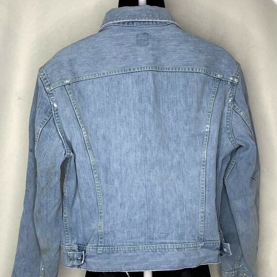 Vintage 60s Lee Denim Trucker Jacket M Destroyed … - image 8